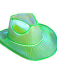 Green Metallic Cowboy Hat (Light Up)