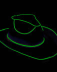 Green Metallic Cowboy Hat (Light Up)