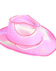 Light Pink Metallic Cowboy Hat (Light Up)