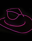 Light Pink Metallic Cowboy Hat (Light Up)