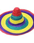 Large Mexican Straw Hat (Red Rim)