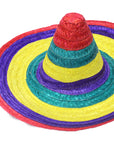 Large Mexican Straw Hat (Red Rim)