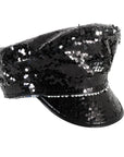 Black Sequin Cap