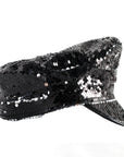 Black Sequin Cap