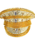Deluxe Gold Studded Sequin Festival Cap