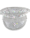 Deluxe Silver Studded Sequin Festival Cap