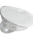 Deluxe Silver Studded Sequin Festival Cap