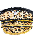 Deluxe Leopard printed Studded Cap