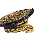Deluxe Leopard printed Studded Cap