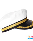 Navy Captain Hat with Gold Trim