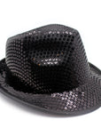 Fluro Sequin Trilby Hat (Black)