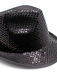 Fluro Sequin Trilby Hat (Black)
