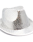 Fluro Sequin Trilby Hat (White)