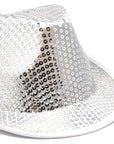 Fluro Sequin Trilby Hat (White)