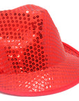 Fluro Sequin Trilby Hat (Red)