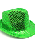 Fluro Sequin Trilby Hat (Green)