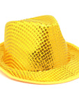 Fluro Sequin Trilby Hat (Yellow)