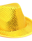Fluro Sequin Trilby Hat (Yellow)