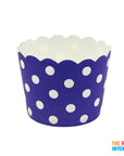 Purple Blue Polka Dot Paper Cupcake Cups (25pk)
