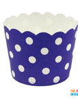 Purple Blue Polka Dot Paper Cupcake Cups (25pk)