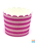 Pink Horizontal Stripe Paper Cupcake Cups (25pk)