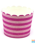 Pink Horizontal Stripe Paper Cupcake Cups (25pk)