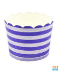 Purple Horizontal Stripe Paper Cupcake Cups (25pk)