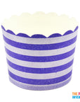 Purple Horizontal Stripe Paper Cupcake Cups (25pk)