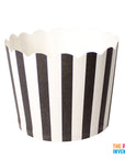 Black Stripe Paper Cupcake Cups (25pk)