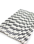 Metallic Silver Stripe Paper Straws