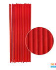 Plain Red Paper Straws