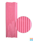 Plain Pink Paper Straws