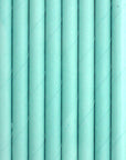 Plain Aqua Paper Straws