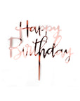 Rose Gold Happy Birthday Deluxe Cake Topper