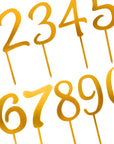 Number Cake Toppers (Gold)