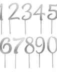 Number Cake Toppers (Silver)