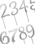 Number Cake Toppers (Silver)