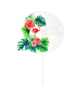 Happy Birthday Tropical Flamingo Cake Topper