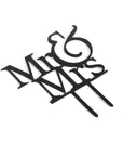 Mr & Mrs Jumbo Black Cake Topper
