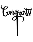 Congrats Cake Topper (Black)