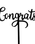 Congrats Cake Topper (Black)