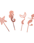 Under the Sea Rose Gold Cupcake Toppers (4pk)