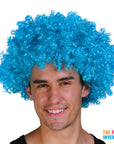 Mens Afro Wig (Light Blue)