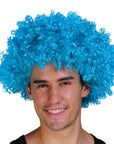 Mens Afro Wig (Light Blue)