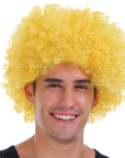 Mens Afro Wig (Yellow)