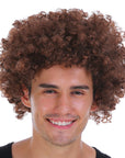 Mens Afro Wig (Brown)