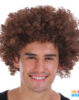 Mens Afro Wig (Brown)