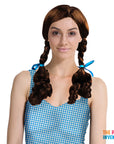 Plaited Gingham Girl Wig