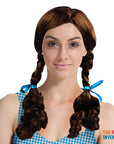 Plaited Gingham Girl Wig