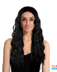 Long Wavy Middle Part Wig (Black)